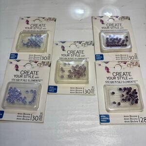 EK Success Swarovski Purple Mix Bicone Bead Lot